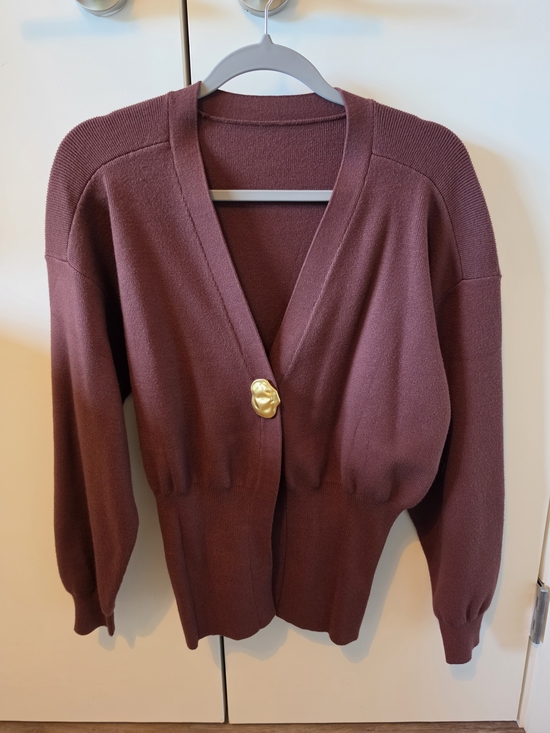 Commense Sweaters - Commense Knit Cardigan with Decorative Gold Button